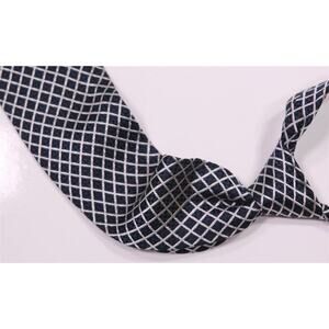 Classic Black and White Checkered Tie